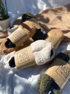 Pantufla Sherpa crudo - tienda online