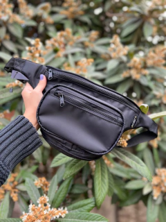 Riñonera Microfibra Negra - tienda online