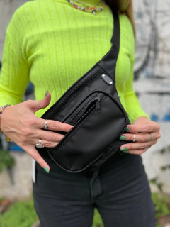 Riñonera Microfibra Negra - Miss Chaucha