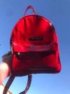 Mochila Mini Charol Roja