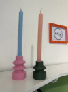 set x 2 Porta Velas ondulado