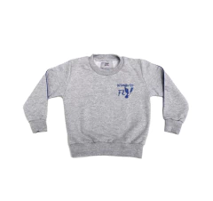 blusão gola careca moletom cinza - comprar online