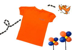 camiseta baby look m/c laranja - comprar online