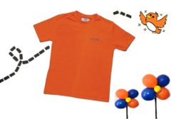 camiseta basica m/c laranja - comprar online