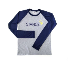 camiseta raglan m/l cinza na internet