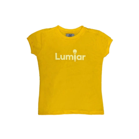 camiseta baby look m/c amarela - comprar online