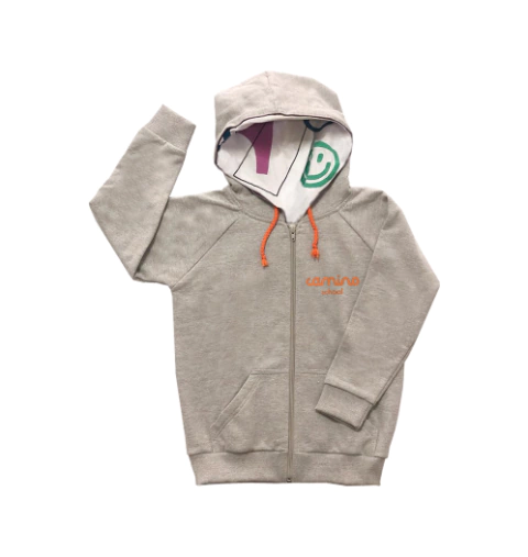 canguru capuz moletom cinza forro estampa - buy online