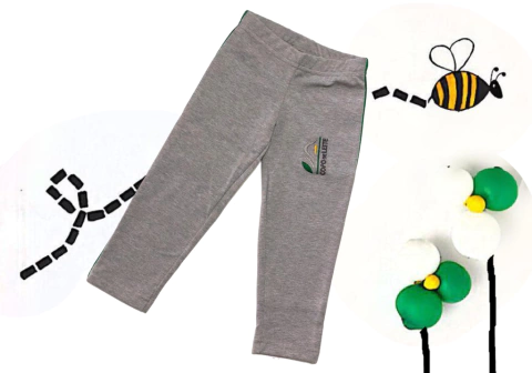 calça legging coton cinza