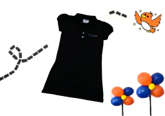 vestido polo marinho