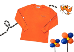 camiseta m/l laranja - comprar online