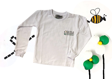 camiseta m/l branca - comprar online