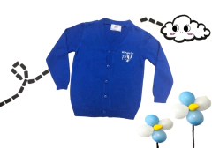 cardigan retilinea azul royal