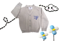 cardigan retilinea cinza