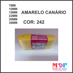 FITA CETIM SIMPLES CF001 7MM COR 242 AMARELO CANARIO Peca 10 metros
