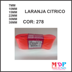 FITA CETIM SIMPLES CF009 38 mm COR 278 LARANJA CITRICO Peca 10 metros