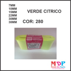 FITA CETIM SIMPLES CF009 38MM COR 280 VERDE CITRICO Peca 10 metros
