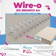 WIRE-O 3/4 140FLS 23 ANEIS ( BRANCO ) - comprar online