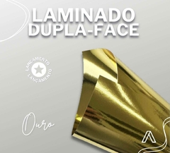 PAPEL LAMICOTE OURO DUPLA FACE 180G A4 10 FLS