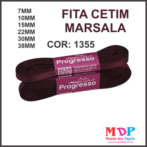 FITA CETIM SIMPLES CF007 30MM COR 1355 MARSALA Peca 10 metros