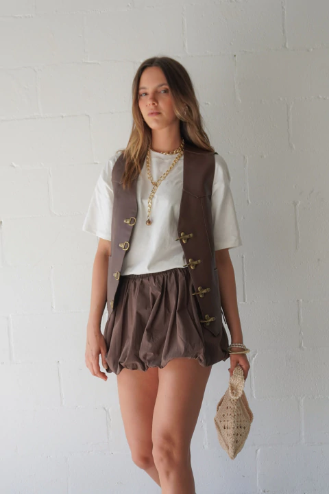 FALDA BALLOON CHOCO - comprar online