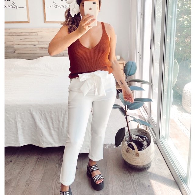 Pantalon Babucha Crepe Lazo Blanco thumbnail 2