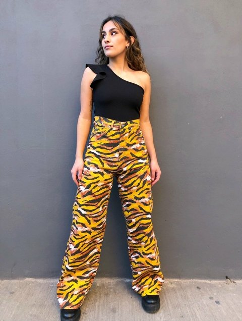 PANTALON CAROLINE CEBRA MARRON