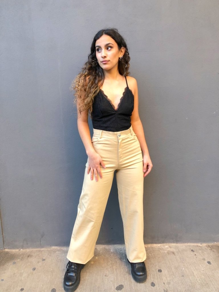 Pantalon Monaco Gabardina Beige thumbnail 3