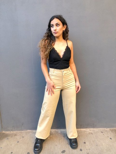 PANTALON MONACO GABARDINA BEIGE (SIN CAMBIO)