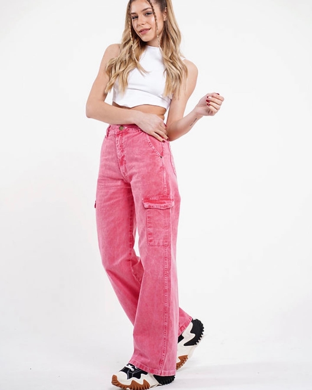Jean Ellian Cargo Fucsia (Sin Cambio) thumbnail 2