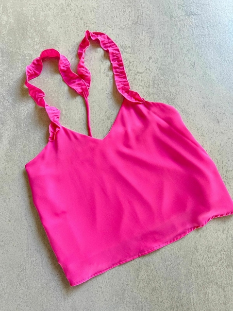 BLUSA ESPALDA VOLADO CREPE (SIN CAMBIO)
