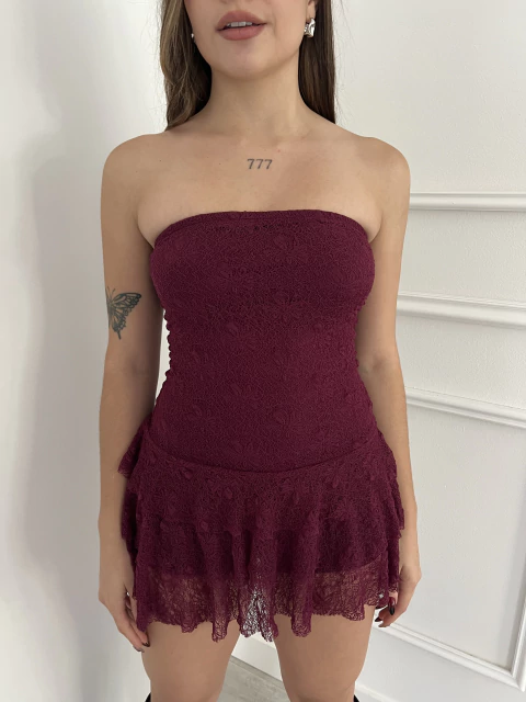 VESTIDO SHARPY STRAPLES en internet