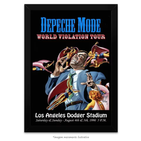 Poster Depeche Mode - World Violation - Tour Los Angeles Concert