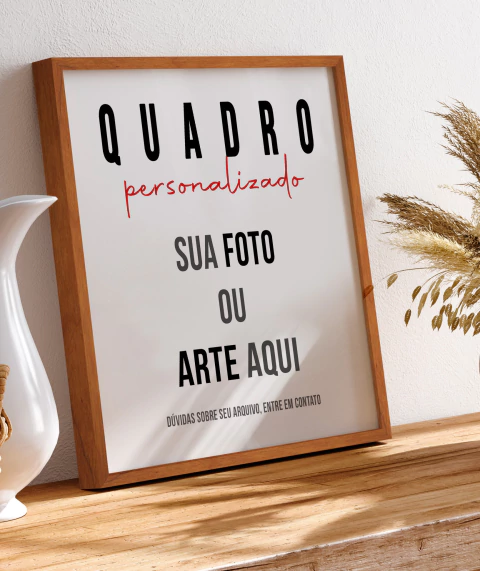 Quadro Decorativo Personalizado Quadrado Moldura Caixa - comprar online