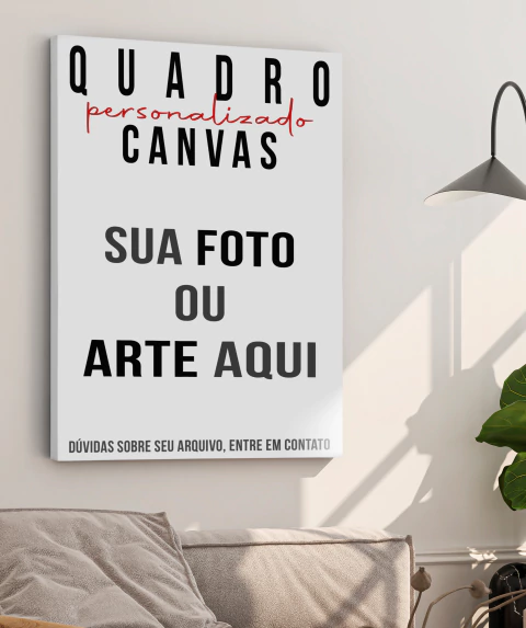 Quadro Decorativo Canvas Personalizado Retangular - Horizontal ou Vertical - comprar online