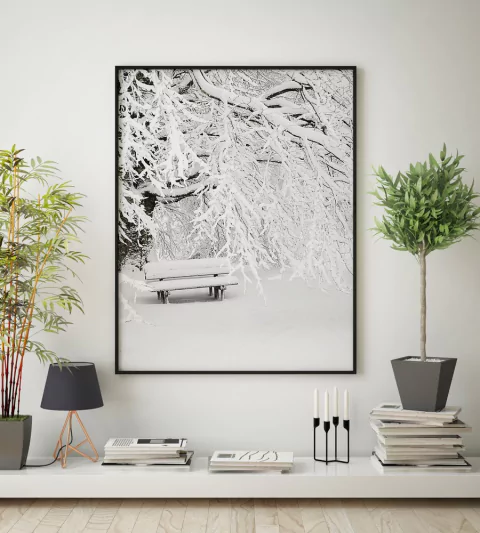 Poster Banco, Frio e Vazio