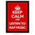 Poster Keep Calm and listen to RAP Music