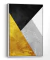 Quadro Decorativo Formas Abstrato Geométrico Gold Black -vs05 - loja online