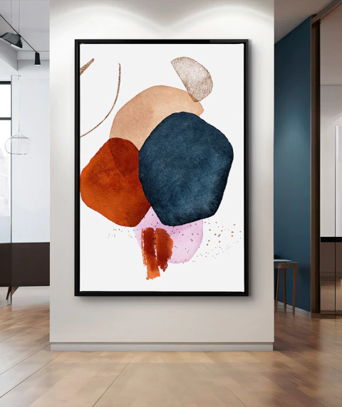 Quadro Decorativo Formas Abstratas Aquarelas -vs07 - comprar online