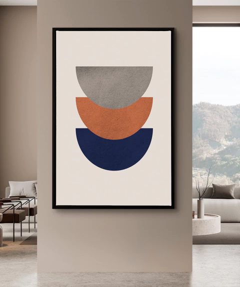 Quadro Decorativo Formas e Linhas Geométrico Côncavo - comprar online