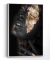 Quadro Decorativo Mulher Pintada de Preto com Detalhes Dourado -vs06 - loja online