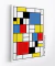 Quadro Decorativo Pintura Abstrata Cubos Quadrados - Piet Mondrian na internet