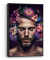 Quadro Decorativo Homem Atraente Usando Fones De Ouvido Flores Crescendo Na Cabeça - QueroPosters.com