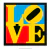 Poster Love - Com Fundo Azul, Vermelho e Preto - comprar online