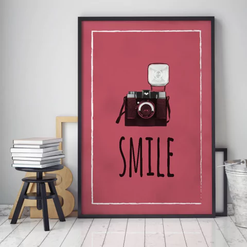 Poster Smile - Vermelho
