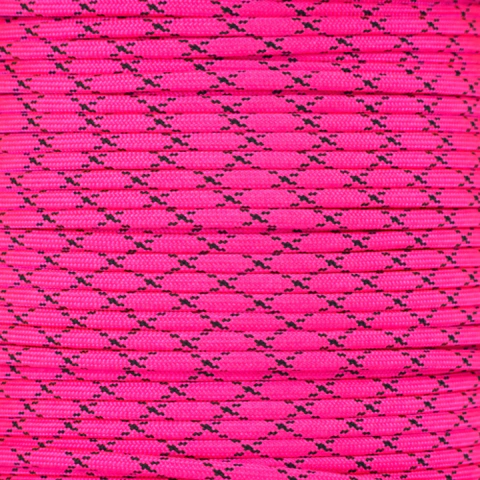 Rosa Neon con X Negra Paracord 550