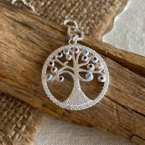 DIJE ÁRBOL DE LA VIDA MULTICOLOR