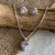 CONJUNTO RODINADO CORAZÓN - comprar online
