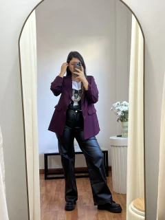 blazer sastrero forrado y con boton color cherry (despachamos viernes) en internet