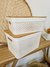 CANASTO ORGANIZADOR CON TAPA DE BAMBU | GRANDE | - MERLINA home♡deco