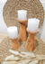 PIES de VELAS MADERA | SET X 3 CON VELAS |